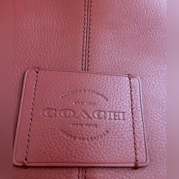 Coach Men’s Hudson Terracotta Messenger Bag Natural Soft Leather Original - Picture 7 of 8